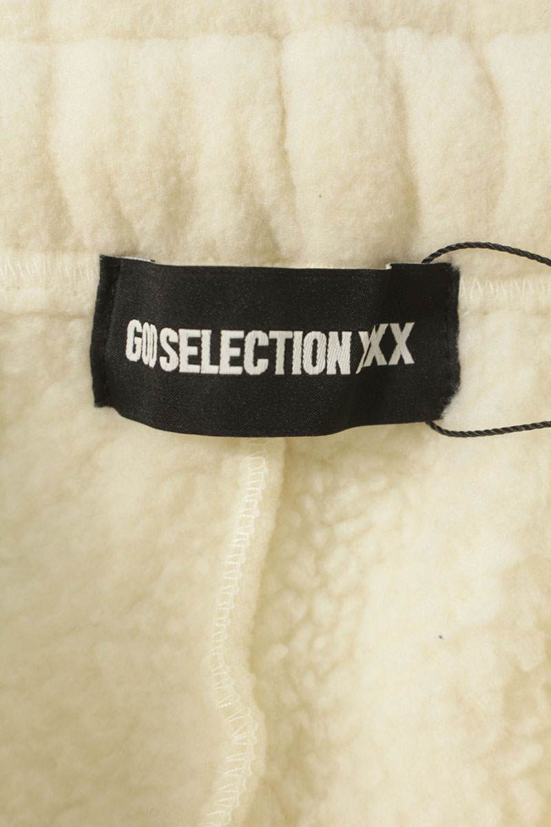 Japanese Brand Logo Design Fleece Pants White Size FREE