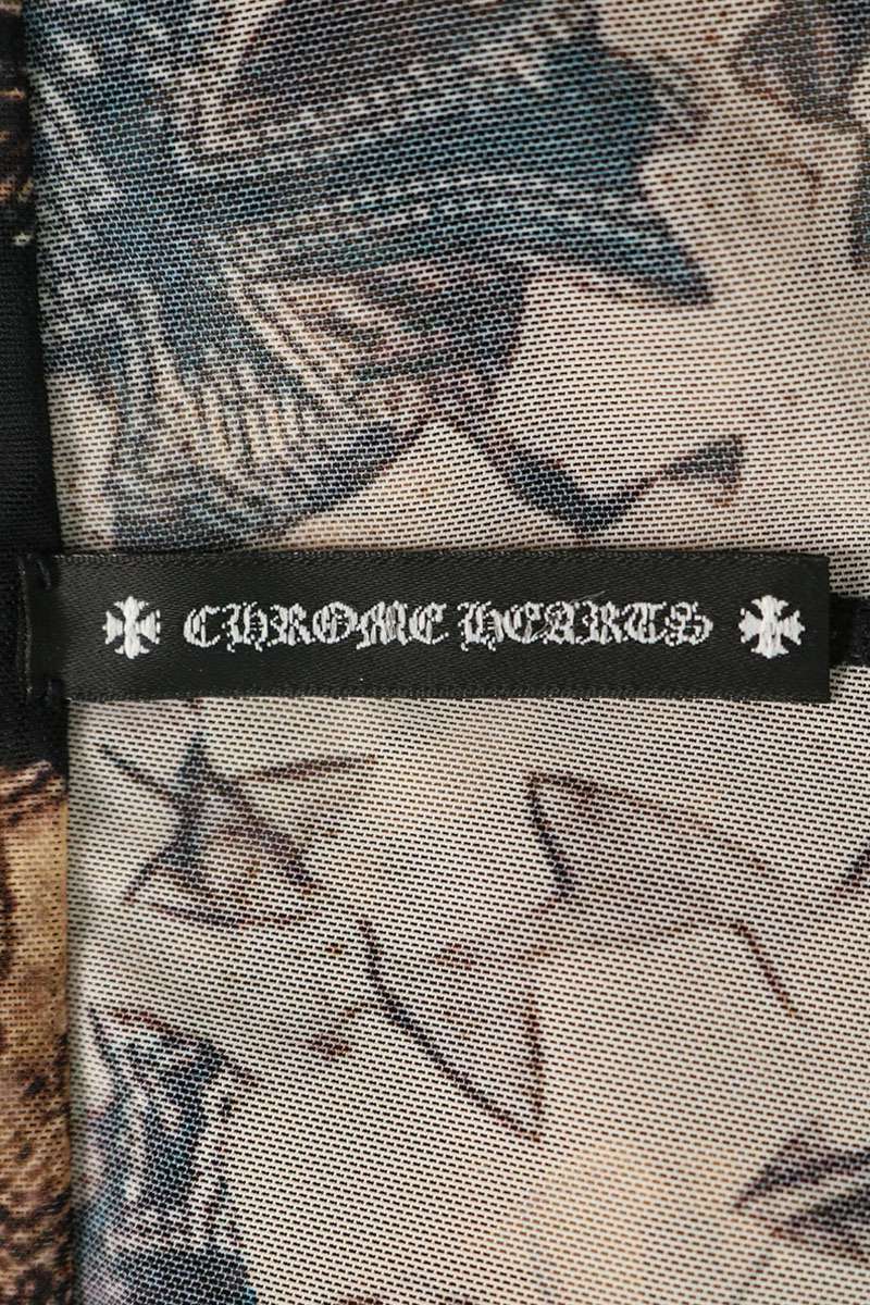 Chrome Hearts Cemetery Cross Sheer Flare Pants Brown Size XS