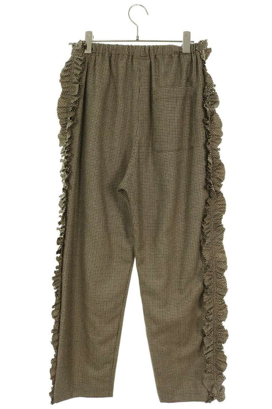 Rhodolirion Frill Side Houndstooth Wool Pants Brown Size 1