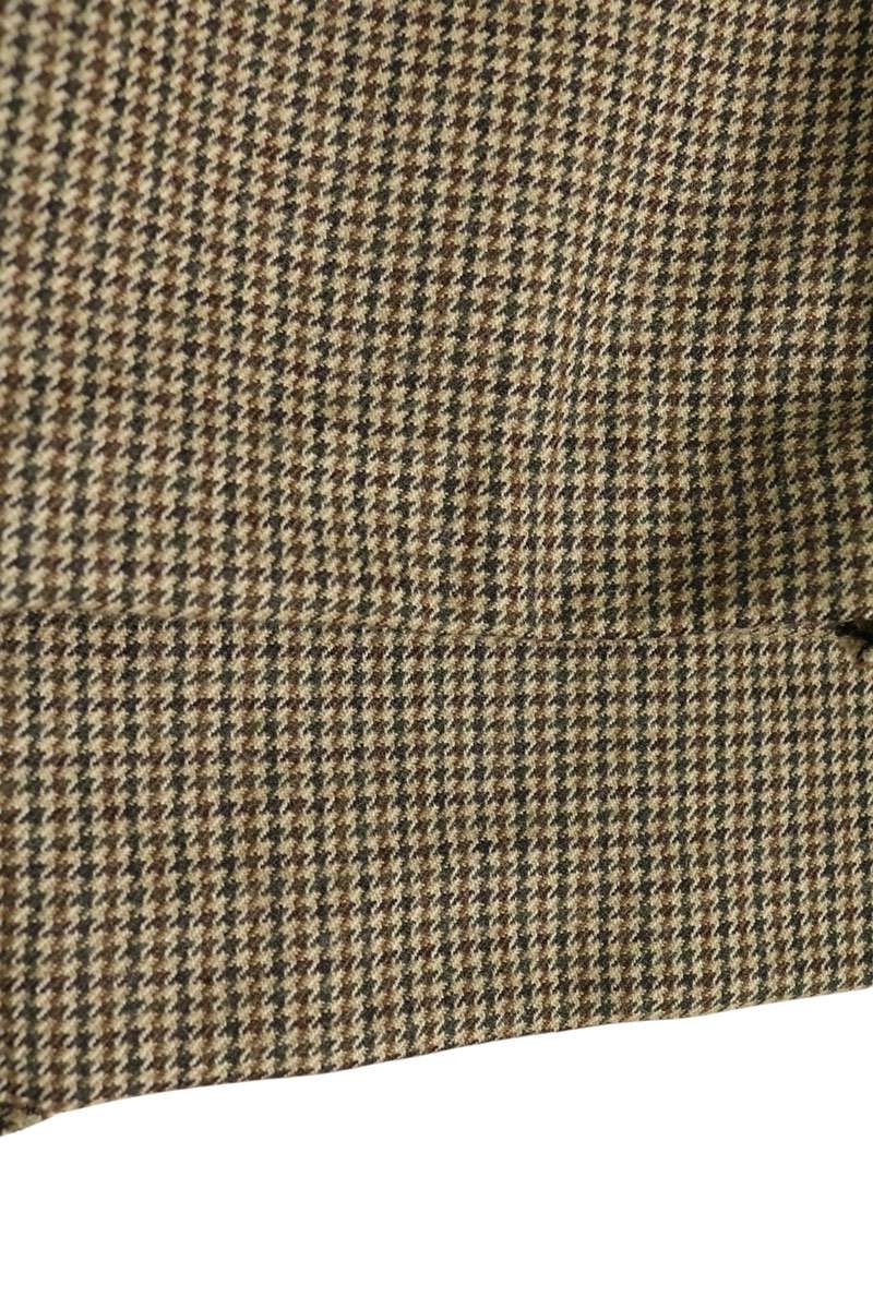 Rhodolirion Frill Side Houndstooth Wool Pants Brown Size 1
