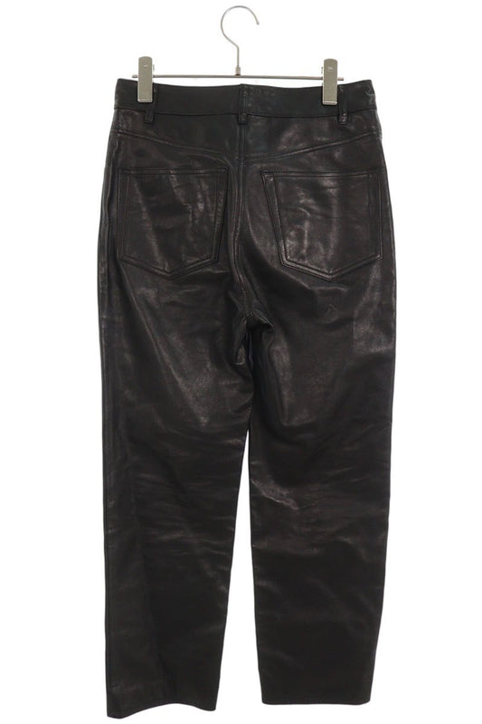GUCCI 23SS Leather Long Pants Black Size 38