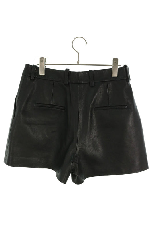 3.1 Phillip Lim Lambskin Leather Shorts Black Size 2