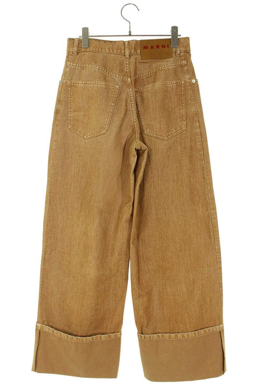 Marni 24SS Flocked Brown Denim Jeans Size 36