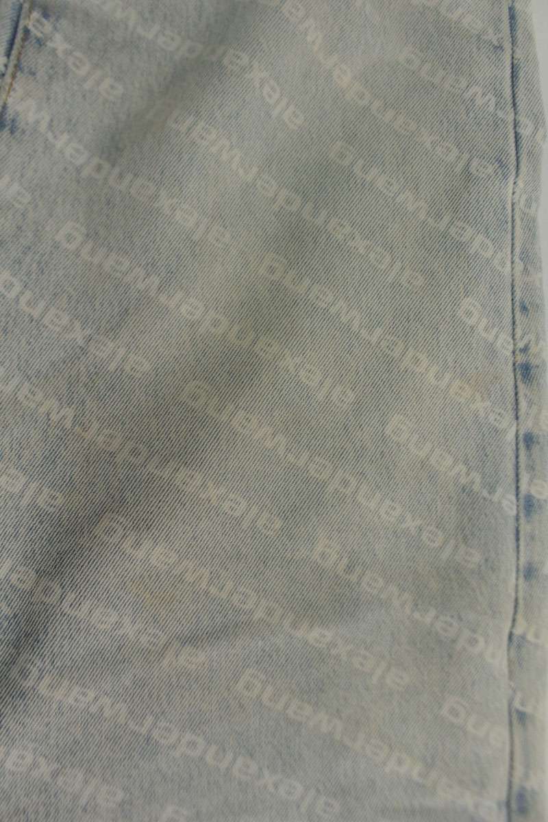 Alexander Wang Light Blue Cotton Logo Denim Joggers Size XS