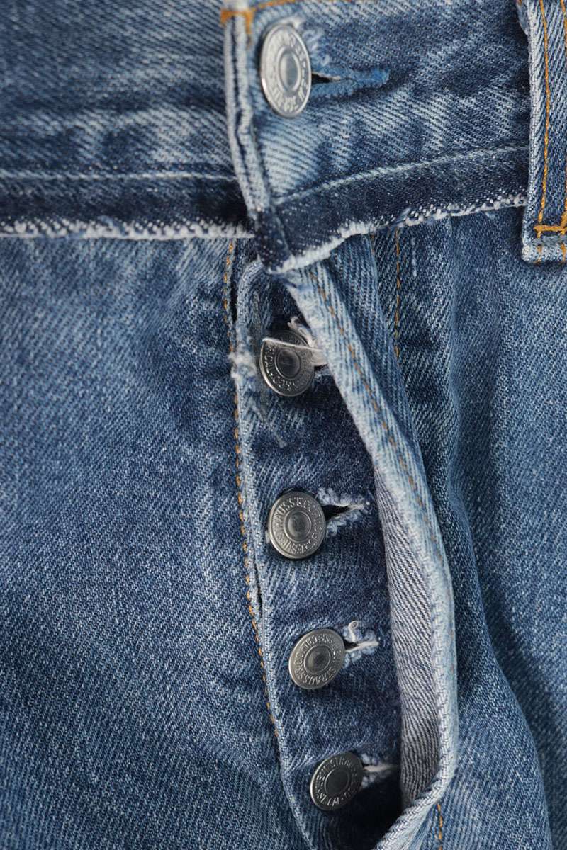 Vetements Reconstructed Denim Indigo Button-Fly Jeans Size S