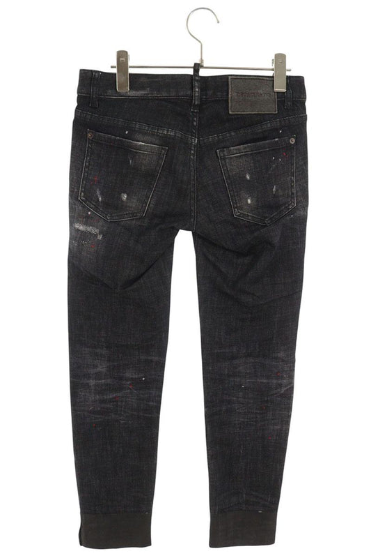 Dsquared2 DSQUARED Painted Distressed Jeans Black Size 38