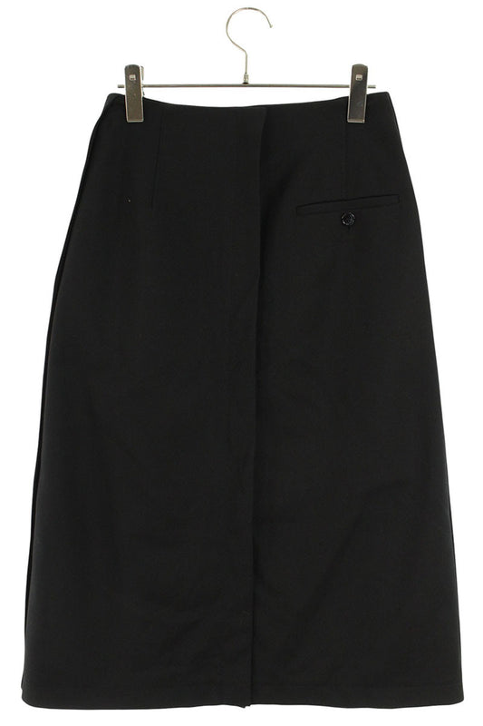 Acne Studios Black Poly-Wool Midi Skirt Size 36