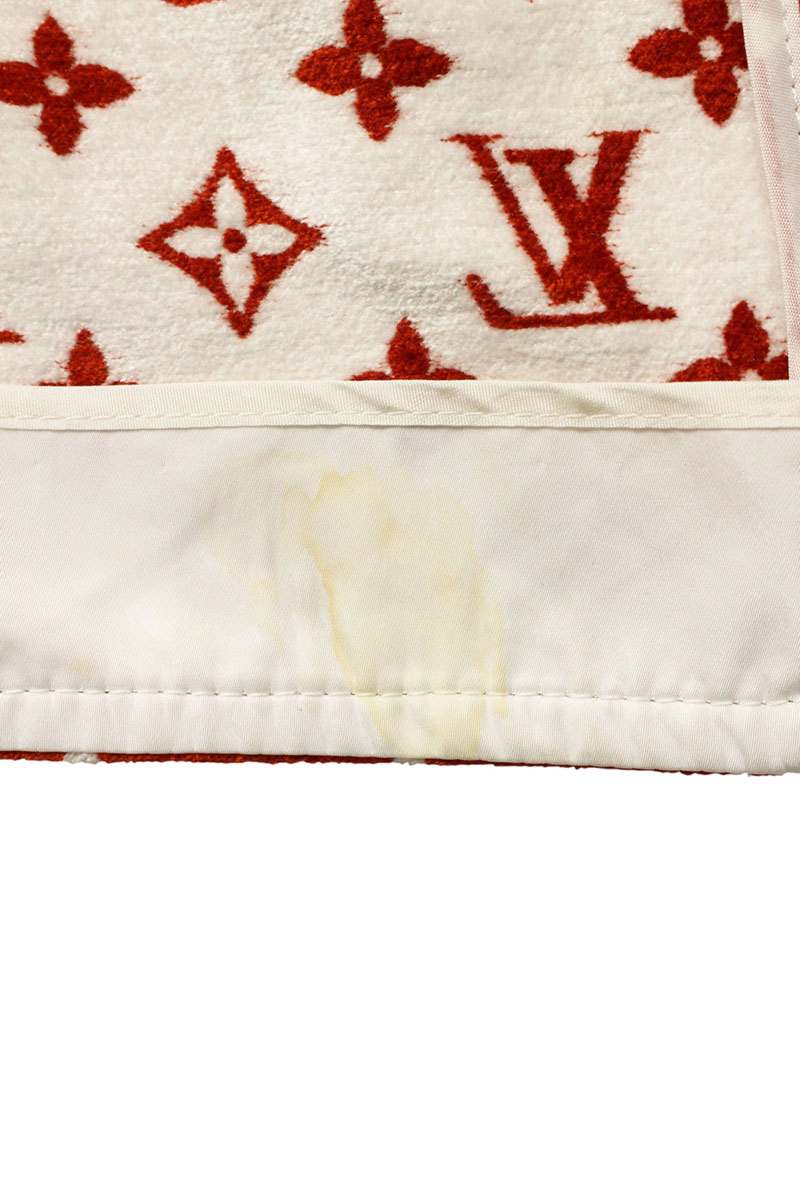 Louis Vuitton 22AW Monogram Silk Blend Red White Size 38