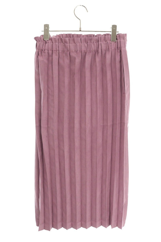 Issey Miyake Purple Hand-Pleated Polyester Maxi Skirt