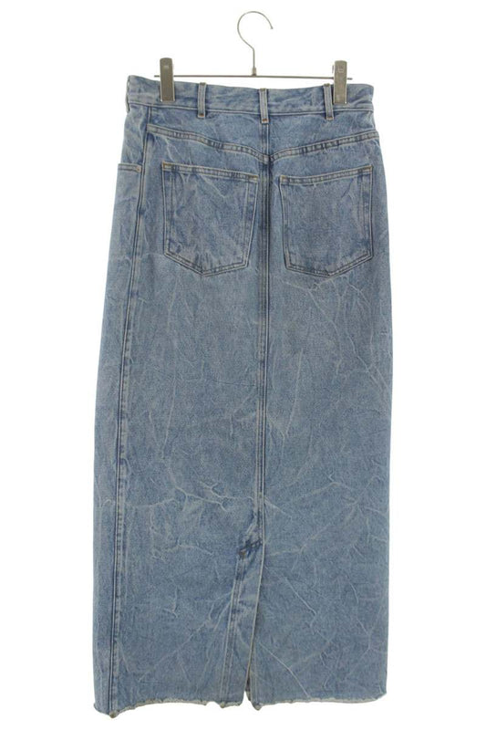 Dries Van Noten Light Blue Denim Slit Maxi Skirt Size 36