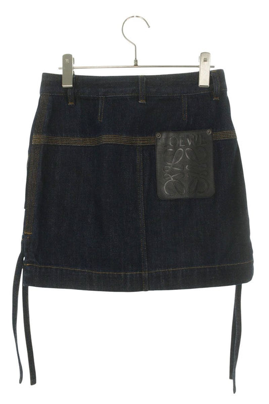 Vintage Indigo Anagram Patch Skirt Size 34