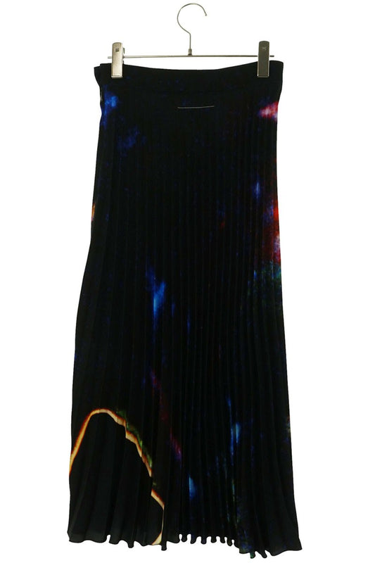 Maison Margiela Neon Print Accordion Skirt Multi Size 38