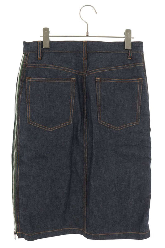 A.P.C. x Sacai Side Zip Denim Skirt Indigo Khaki Size 38