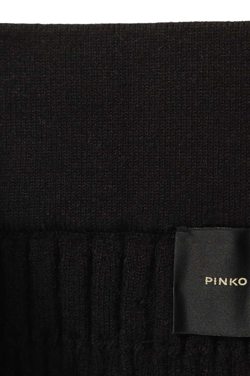 Pinko Black Logo Patch Knit Skirt Size S