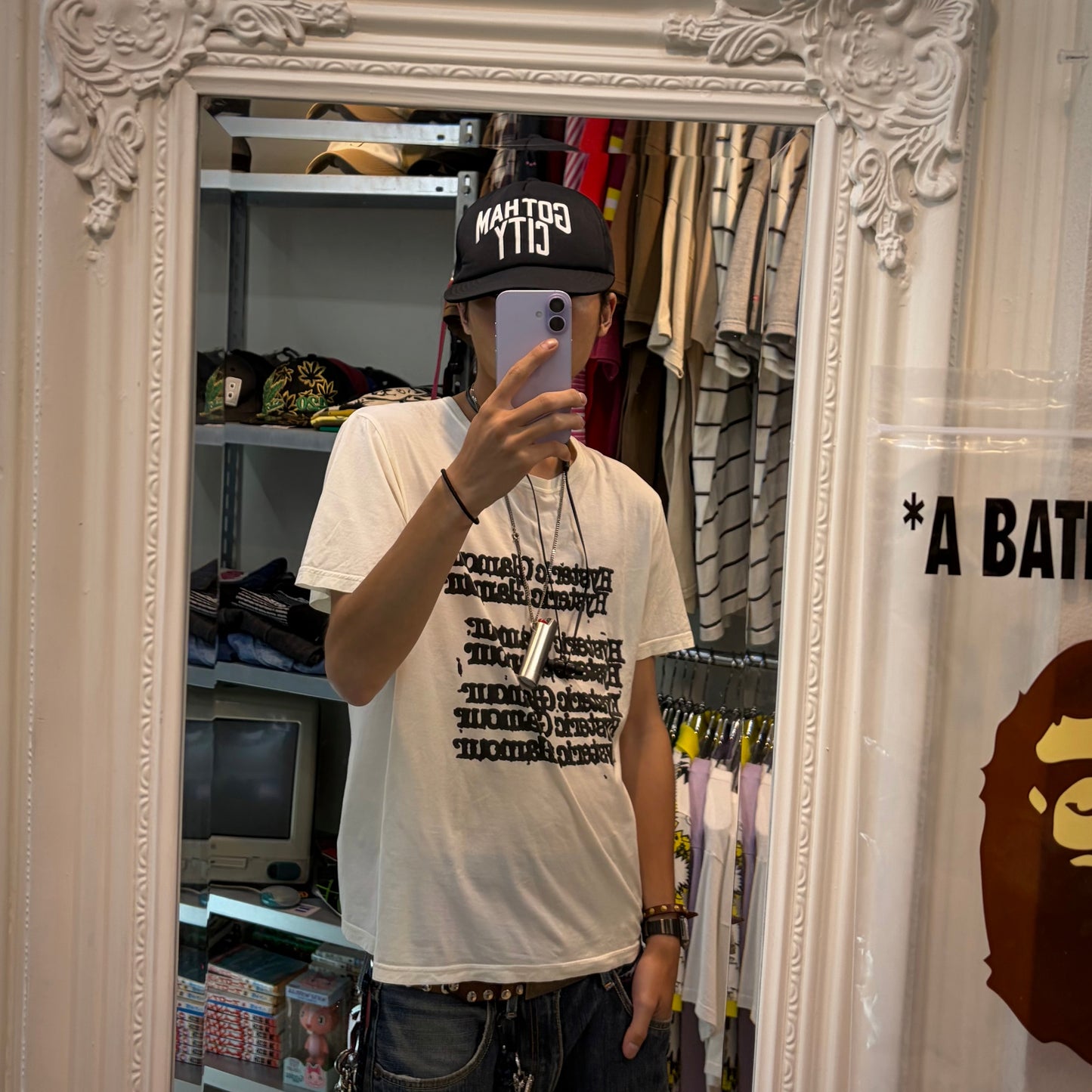 Hysteric Glamour Distorted Logo Y2K T-Shirt Size M