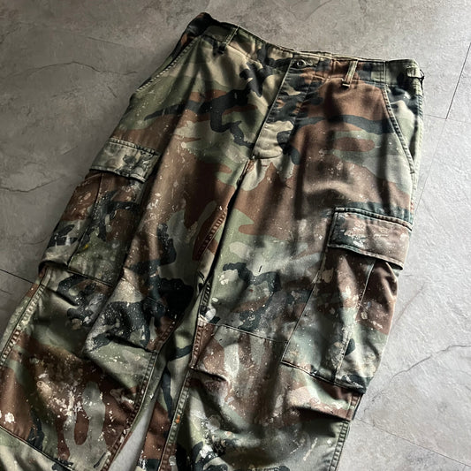 Vintage 90s-00s Paint Military Cargo Pants