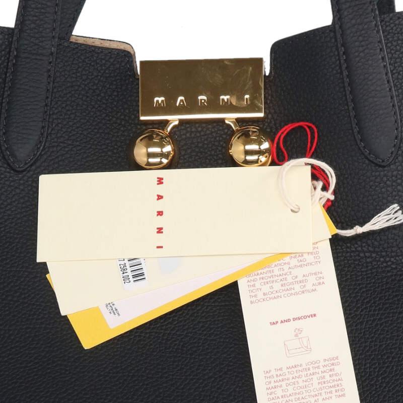 MARNI Pebble Calf Leather 2WAY Handbag Size ONE SIZE