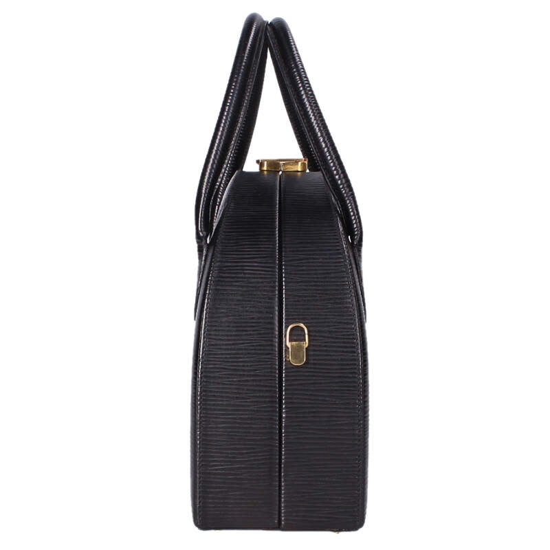 FENDI Epi Leather Handbag Black Size ONE SIZE