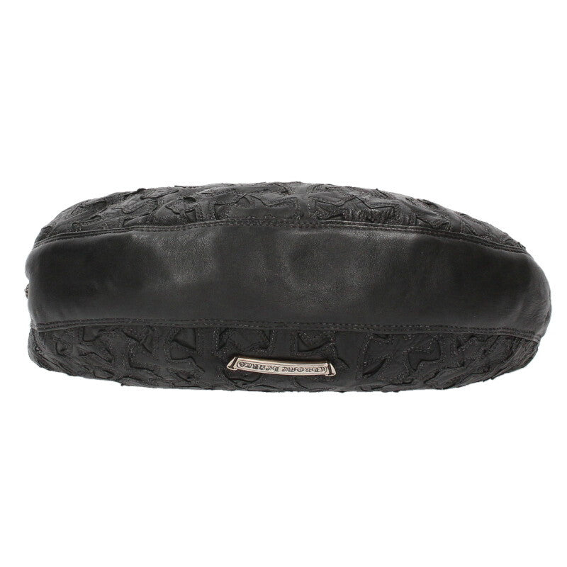 Chrome Hearts Hobo Cross Patch Leather Handbag