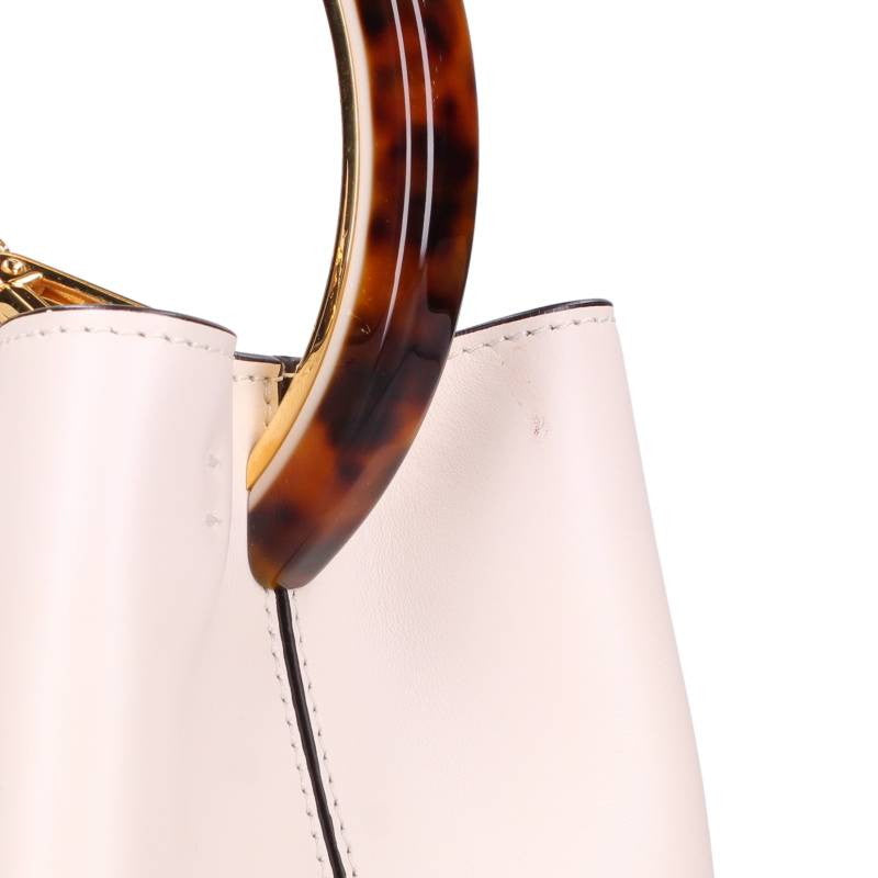MARNI Panier Circle Bucket Handbag White Size ONE SIZE