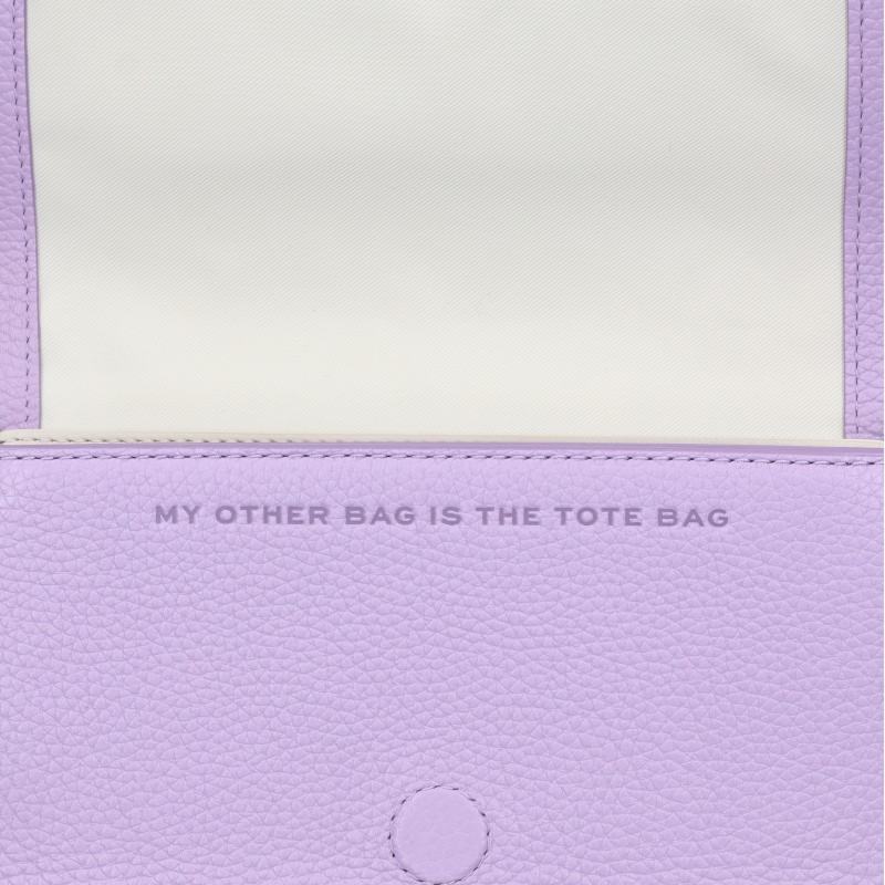 MARC JACOBS Leather Mini Handbag Purple Size ONE SIZE
