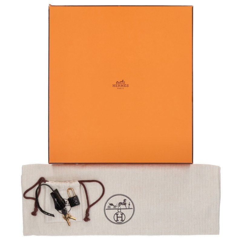 HERMES Kelly 28 Niloticus Lisse Sellier Handbag Size 28