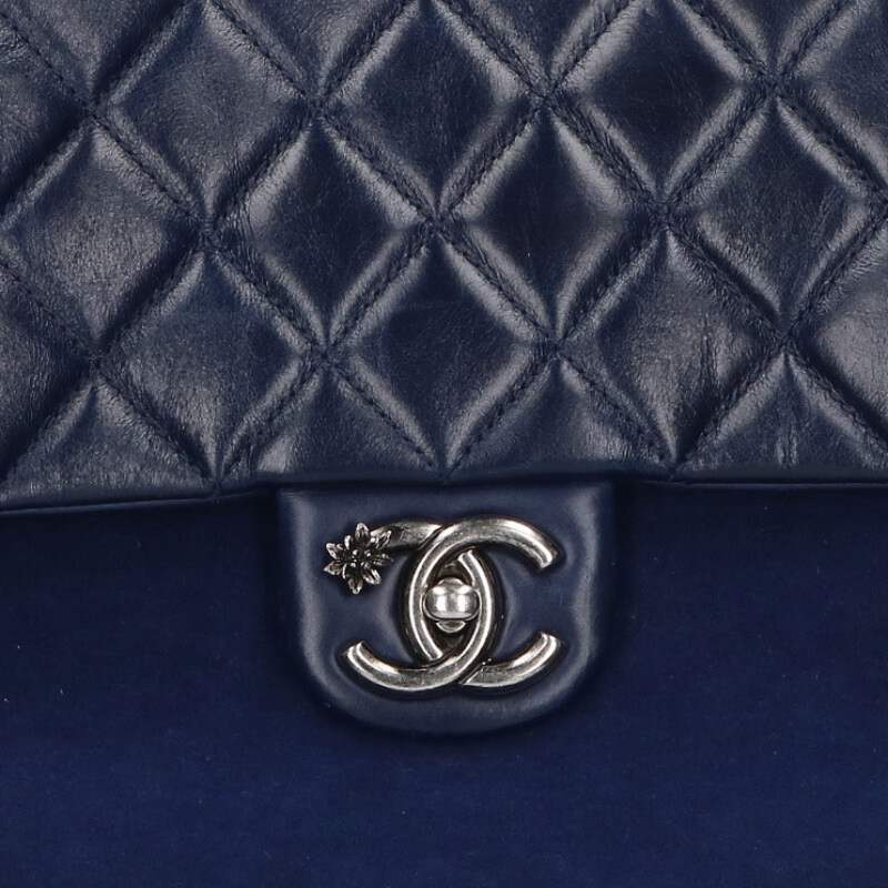 CHANEL Matelasse Lambskin Wool Chain Shoulder Size ONE SIZE