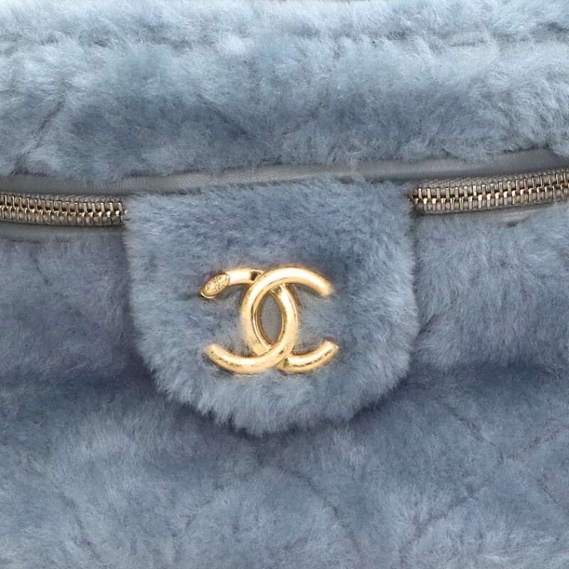 CHANEL Shearling Lambskin Small Vanity Size ONE SIZE
