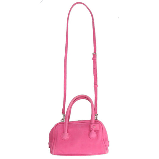 MARGE SHERWOOD Logo Leather Shoulder Bag Pink Size ONE SIZE