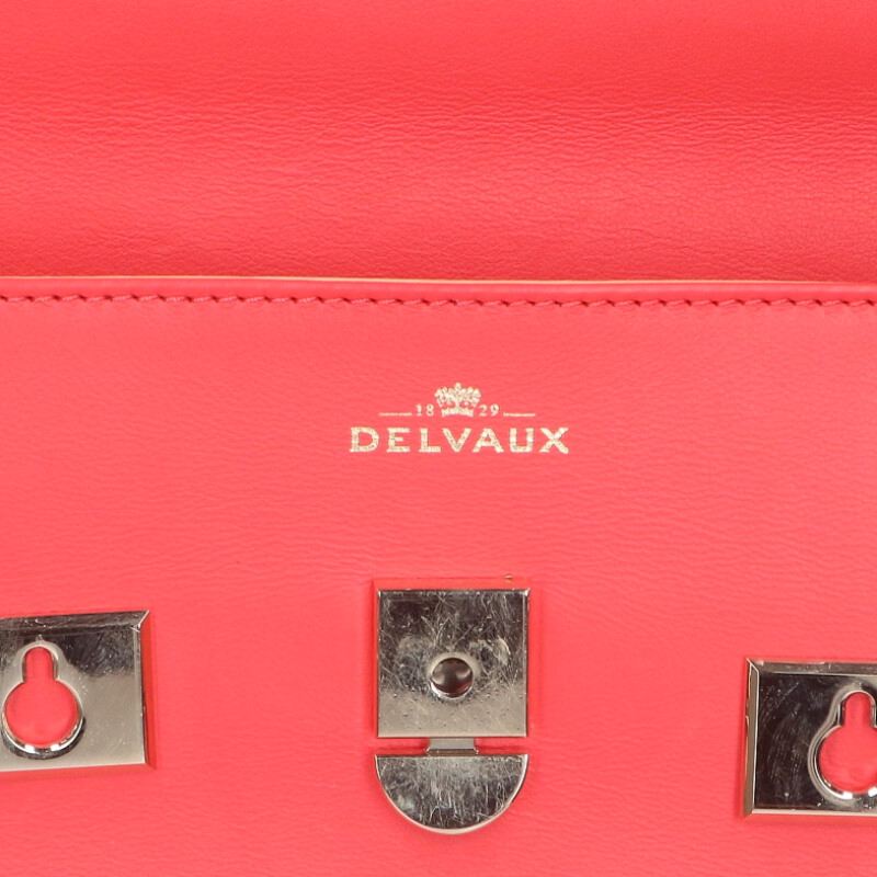 DELVAUX Tempête MM Calfskin Bag Red Size ONE SIZE