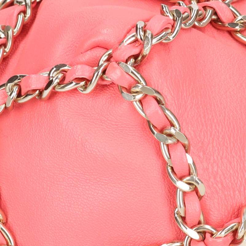 CHANEL AS2313 Coco Mark Chain Bag Pink Size ONE SIZE