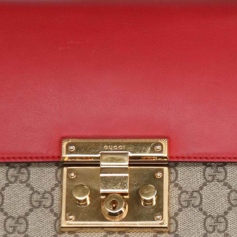GUCCI GG Supreme Canvas Leather Shoulder Bag Size ONE SIZE