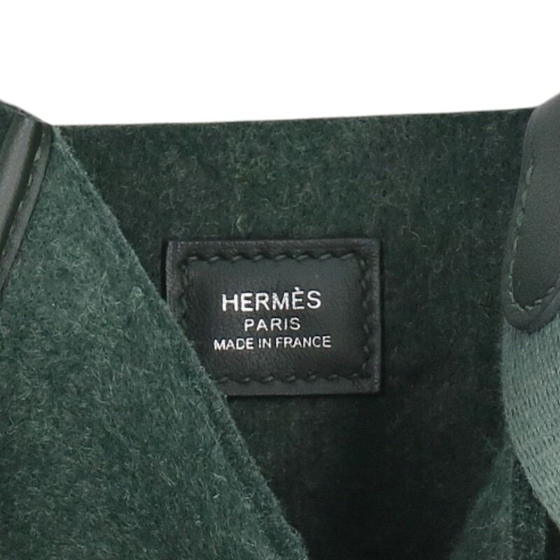HERMES Evelyne TPM Vert Cypress Felt Leather Size ONE SIZE