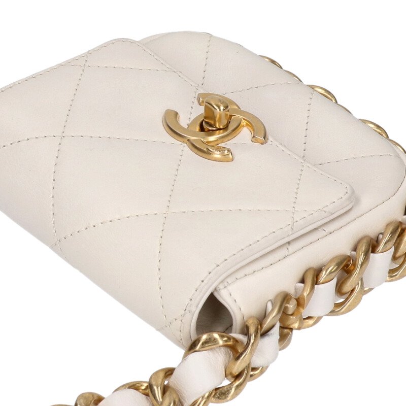 CHANEL AS2833 Calfskin Chain Shoulder Bag Size ONE SIZE