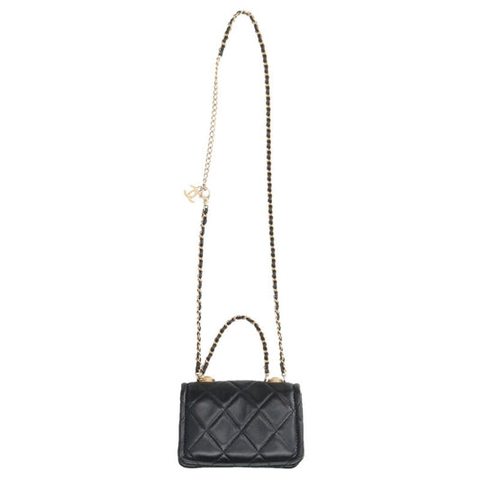 CHANEL Matelasse Mini Lambskin Chain Shoulder Size ONE SIZE