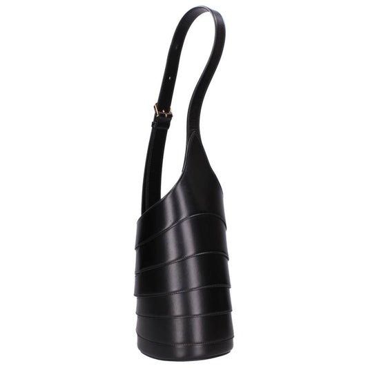 ALAIA Babel Medium Leather Bucket Shoulder Bag Size M
