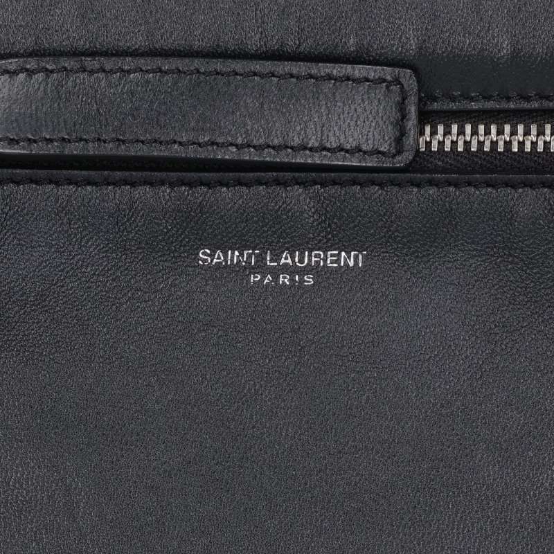 SAINT LAURENT PARIS Logo Crossbody Bag Black Size ONE SIZE