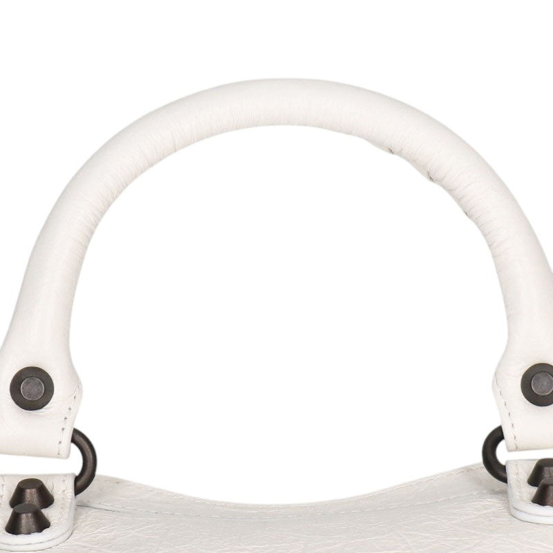 BALENCIAGA Le City Mini Lambskin Bag White