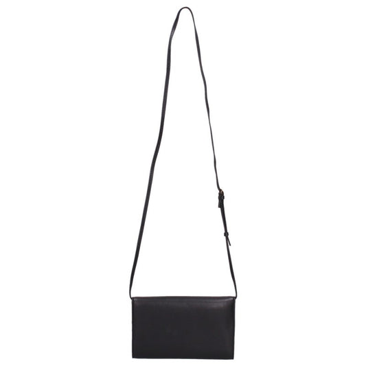 THEROW Leather Envelope Shoulder Bag Black