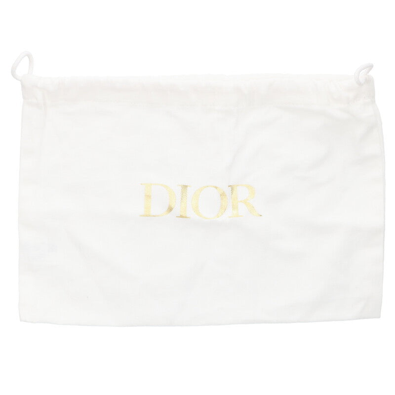 DIOR Caro Heart Leather Chain Pouch Black Size ONE SIZE
