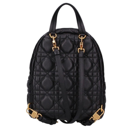 DIOR Cannage Mini Lambskin Backpack Black Size ONE SIZE