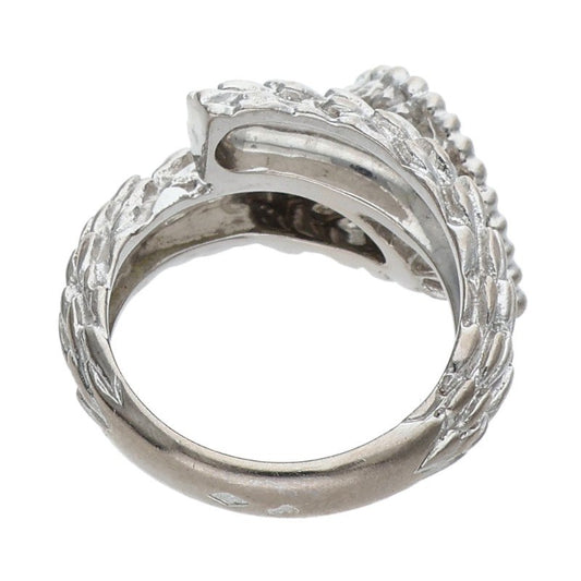 BOUCHERON Serpent Bohème K18WG Pave Diamond Ring Size JP 6.5
