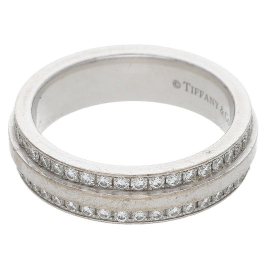 TIFFANY&Co. T TWO Narrow 18K White Ring Multi Size ONE SIZE