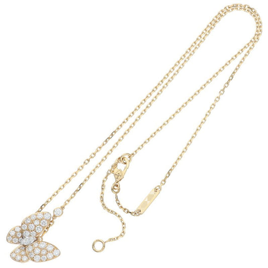VANCLEEF & ARPELS K18YG Deux Papillon Necklace Size ONE SIZE