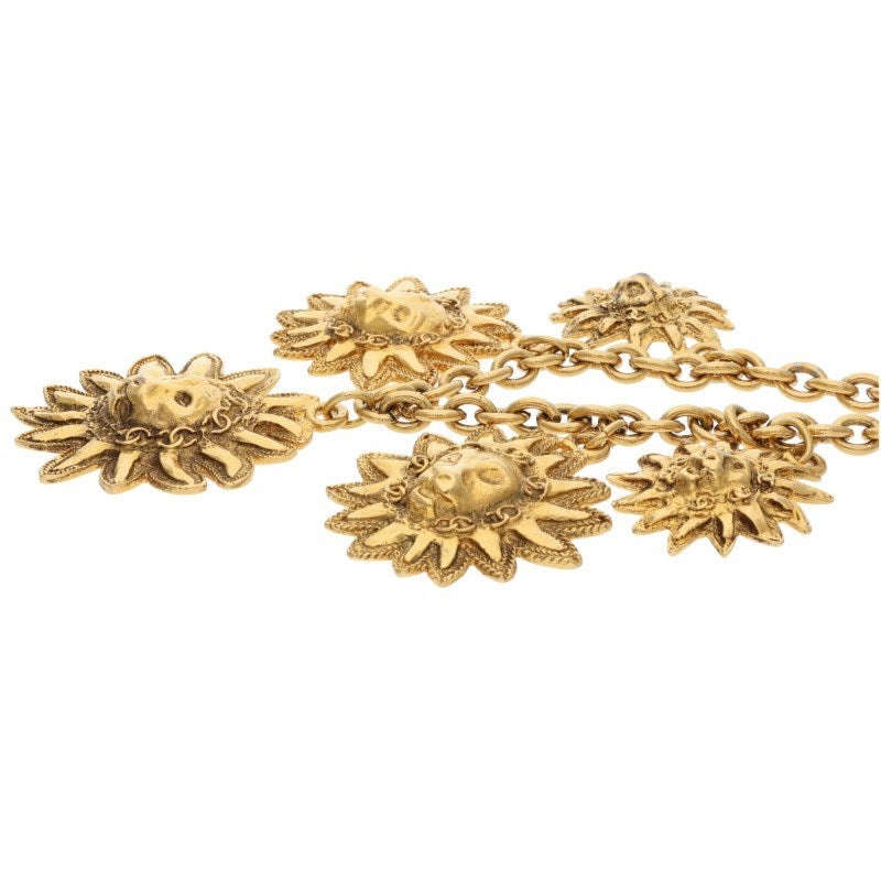 CHANEL Lion Motif Gold Necklace Size ONE SIZE