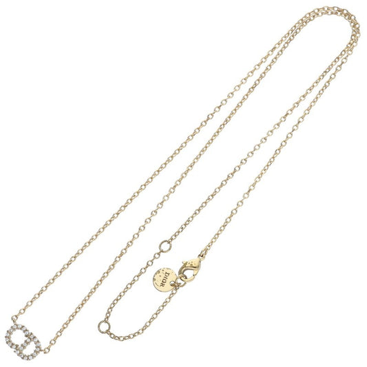 DIOR CD Motif Rhinestone Necklace Size ONE SIZE