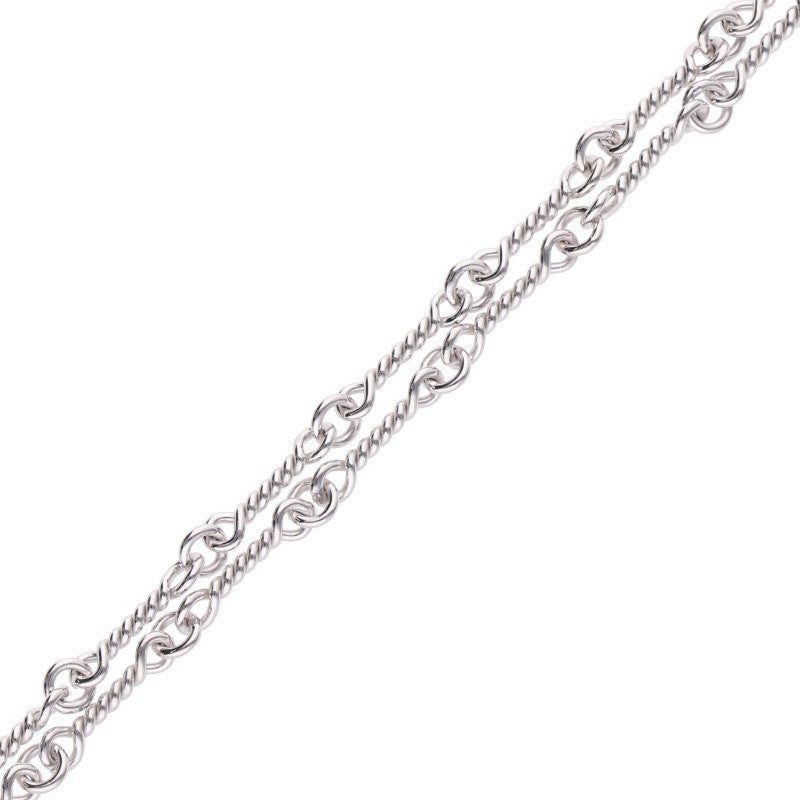 Chrome Hearts 18K Twist Chain White Gold Size 16INCH
