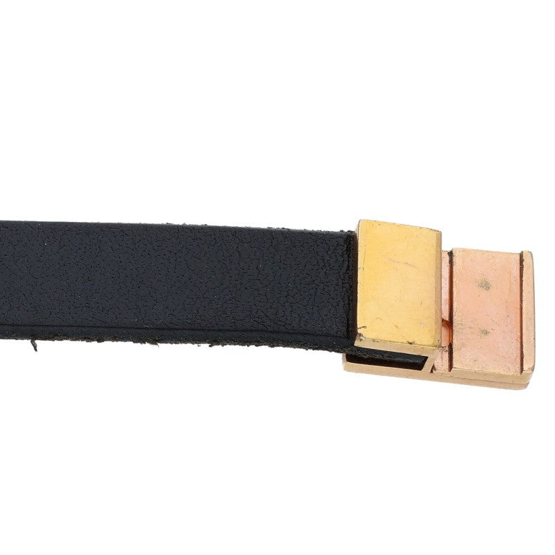 SAINT LAURENT Monogram Leather Bracelet Black Size ONE SIZE