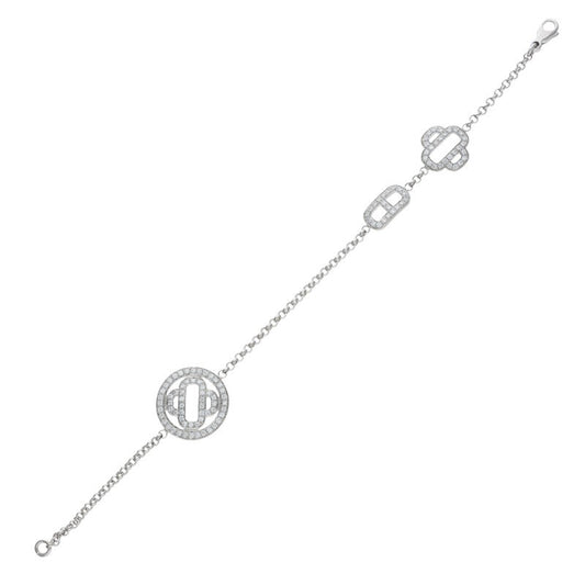 HERMES Passerelle K18WG Diamond Bracelet