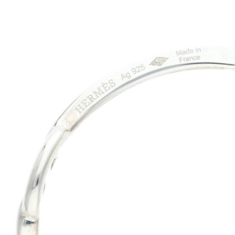 HERMES Enchainée Hoop Sterling Silver Earrings Size ONE SIZE